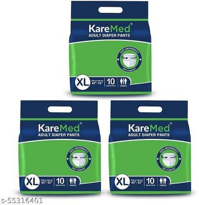 Kare Med Pull Ups Pant Style Underwear Adult Diapers - L (30 Pieces) Adult Diapers - XL
