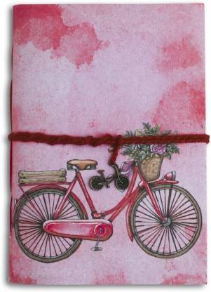 CRAFT CLUB Bicycle Print Flesh Cut Bahi A5 Diary Un-Ruled 96 Pages