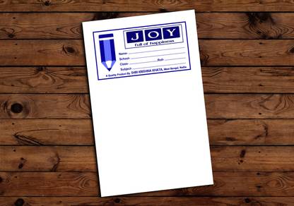 joy full of happiness JOY ( full of happiness) DISTA KHATA, 92 page, Unruled, 56 GSM, Regular use, SUPER WHITE PAPER, WHITE PAPER COVER Regular Notebook UN RULING 92 Pages