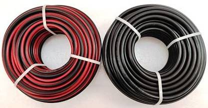 Microtek Solar DC Cable XLPO TUV Protected 10 sq.mm 10 Meter (10m Red, 10m Black) 10 sq/mm Black 10 m Wire