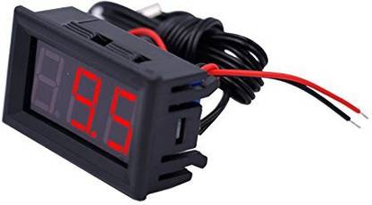 xcluma Red LED Temperature meter -50~110 degree C Detector Sensor Probe 12V Digital Thermometer Monitor tester Electronic Components Electronic Hobby Kit