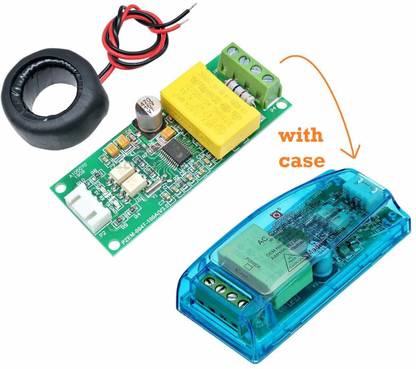 xcluma PZEM-004T PZEM 004T v3.0 with case AC 80~260V 100A Power Energy amp Voltage Monitor Meter Communication Module with CT Coil Electronic Components Electronic Hobby Kit