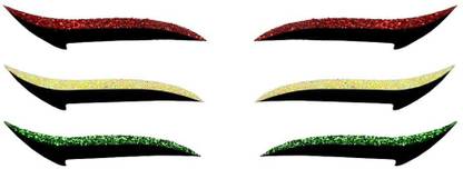 Comet Busters Red, Neon Yellow and Lime Green Eyeliner Stickers (EL056)