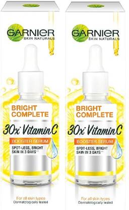 GARNIER Bright Complete Vitamin C Booster Serum 30 ml ( Pack Of 2 )