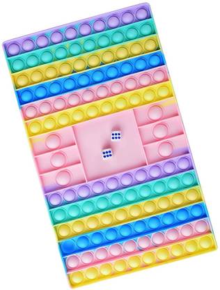 Dilurban New Pop it Game Board (with 2 dice) for Two Players, pop Game for Kids, pop it dice Game, Big pop it Fidget Toy Game, Fidget Toys pop it Big Size Educational Board Games Board Game