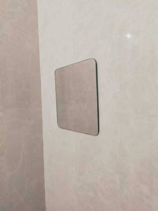 Rworld Bathroom Mirror Square With Double Sided Tape.Eazy Stick No Drilled Required. Bathroom Mirror