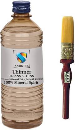 AAHKELS Bottle COMBO PACK 500ML THINNER WITH 1 INCH BRUSH Paint Thinner