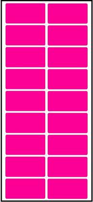 CLAPPERZZ Neon Sticker Rectangle Labels Sheets Self-adhesive Paper Label