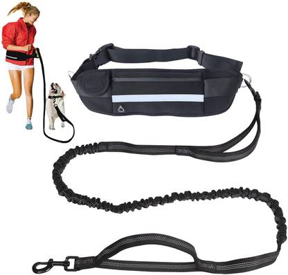 24x7eMall 24x7 eMall Hands Free Dog Leash Extendable Bungee Dogs Running Waist Leash for for Running Walking Jogging Adjustable Waist Belt. Dog Harness & Leash