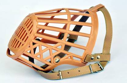 AIRSHINE INDIA Dogs Mouth Cover Muzzle/Mask - XL (Beige, Size-7) Extra Large Other Dog Muzzle Extra Large Strips Dog Muzzle