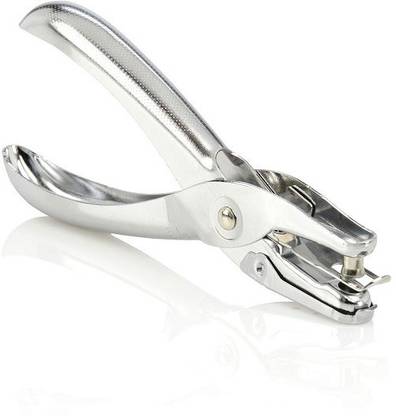 DEZIINE 1 Hole Punch, Hole Puncher, 5 Sheet Punch Capacity, Classic, Chrome. Punches & Punching Machines