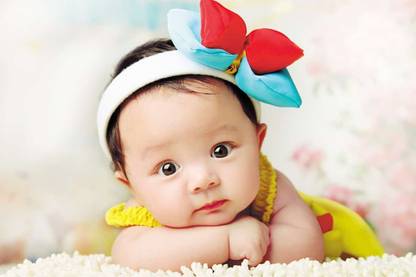 Baby Sweet girl ON FINE ART PAPER HD QUALITY WALLPAPER POSTER Fine Art Print