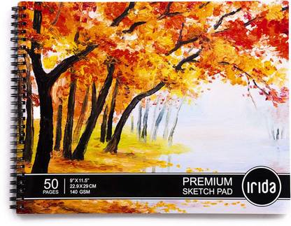 irida A4 Premium Sketch Pad - 140 GSM 50 Pages (Design B) Sketch Pad