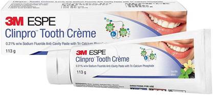 3M Clinpro Tooth Creme Aniticavity ToothPaste 113g (Vanilla+Mint) with Flouride Teeth Whitening Kit