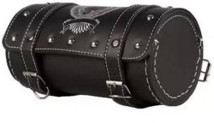 SRPHERE One-side Black Leatherette Motorbike Saddlebag
