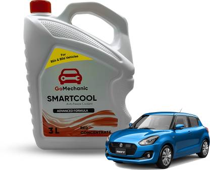 GoMechanic Smartcool Coolant Antifreeze Red Concentrate 1:3 For Maruti Swift Antifreeze Smart Red Coolant 3L Coolant