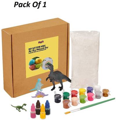 Awesome Place The Parent BREAK DIY Dinosaur Fossils and Fridge Magnet Making Kit for Kids |DIY Birthday Activity Kit Gift for Kids 8-10 Yr |Fun Activity Dinosaur Fossils with Home Made Clay |Pack Of 1