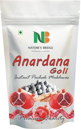 Nature's Bridge Yummy Digestive Anardana Goli (250 Gm) Pomegranate Candy Anar Candy