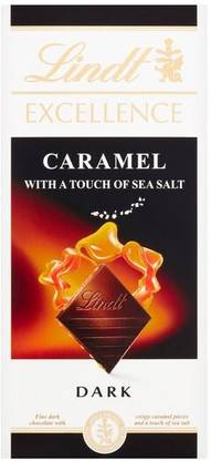 LINDT Excellence Caramel With A Touch Of Sea Salt Dark Chocolate (IMPORTED) Bars