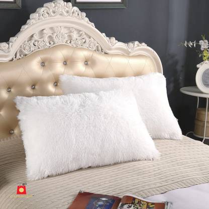 Wondershala Fur, Faux Silk, Microfiber Pillows Cover