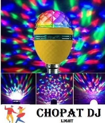 Chopat New Collection LED Crystal Rotating Bulb Amazing lighting Effect And Long Life Working Hours Perfect for Home/Festival Decoration & Great finish Single Disco Ball Single Disco Ball
