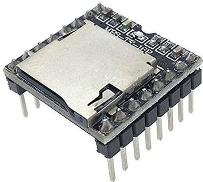 xcluma DFPlayer Mini MP3 Player Module MP3 Voice Decode Board Supporting TF Card U-Disk IO/Serial Port/AD MP3-TF-16P Electronic Components Electronic Hobby Kit