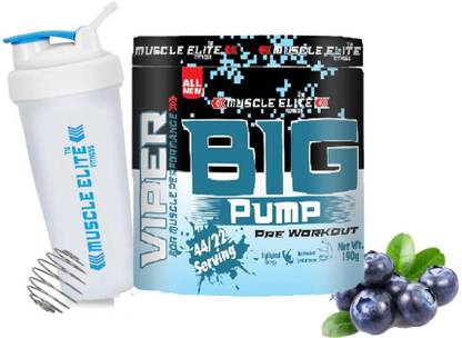 MUSCLE ELITE FITNESS Big Pump Supplement with Creatine Monohydrate, Citrulline, Arginine AAKG. Pre Workout