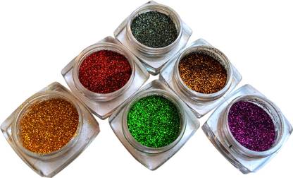 vizo Eyeshadow Glitter Loose Powder 6 Pcs Multicolor 6 g