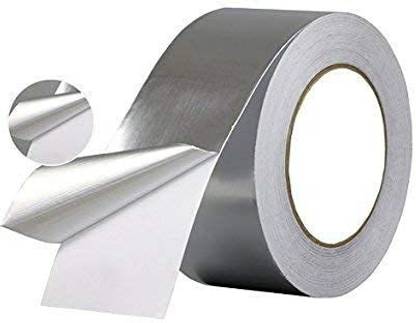 Globe Tech Aluminium Foil Adhesive Tape Heat-Resistant Metal Roll Heavy Duty Tape 20 m Single Sided Tape