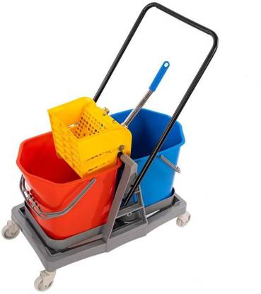 Mrinmoyee Double Bucket Trolley 40 ltr 16 L Plastic Bucket
