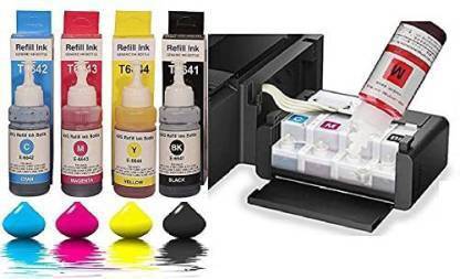 KATARIA Ink for 805 HP cartridge REFILL KIT hp printer HP Deskjet 1210, 1211, 1212, 1213, 2330, 2331, 2332, 2333, 2720, 2721, 2722, 2723, 2729; HP Deskjet plus 4121, 4122, 4123. 100 ml each ink bottle 5 syring 1 set suction tools tissue hand gloves Black + Tri Color Combo Pack Black + Tri Color Combo Pack Ink Bottle Black + Tri Color Combo Pack Ink Bottle