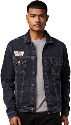 The Souled Store Full Sleeve Printed Men Denim Jacket