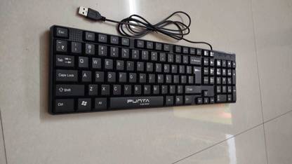 Punta Keyboard Wired USB Standard Multi-device Keyboard Compatible with Desktop, Laptop, Mac