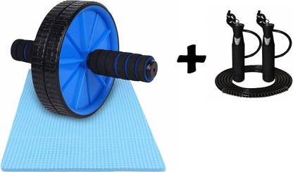 MUNSHINE Combo Of Ab Wheel/Roller With Skipping Rope for Home Workout Gym Fitness Accessory Kit Kit
