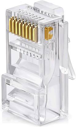 Fedus CAT6 RJ45 Ends, 20-Pack CAT6 Connector, CAT6A, CAT6 / CAT5e CAT5, RJ45 Connector, 8P8C Ethernet Cable Crimp Connectors UTP Network Plug for Solid Wire and Standard Cable, Transparent Wired Ethernet Lan Adapter compatible with Windows