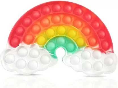 Dilurban Buy Best Simple Dimple pop it Fidget Toys Set for Kids (Pop it Rainbow) -This poppet fidget toy material is soft and easy to clean. Endlessly reusable and washable. In this popit game we can played enywhere alone or with others.