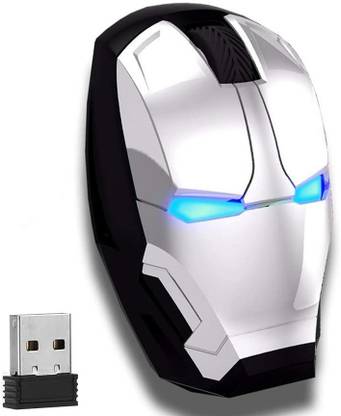 Rocketek Endgame Iron Man Mouse Wireless Mouse Ergonomic 2.4 G Portable Mobile Computer Click Silent Mouse Optical Mice with USB Receiver Gaming Mouse Wireless Ambidextrous Optical  Gaming Mouse