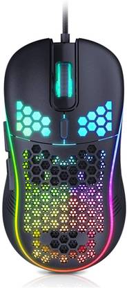 RETRACK Lightweight Gaming Mouse, Wired USB PC Gaming Mice with Ultralight Honeycomb Shell, RGB Chroma LED Light, 7200 DPI Adjustable, Programmable 6 Buttons Mouse Wired Ambidextrous Optical  Gaming Mouse