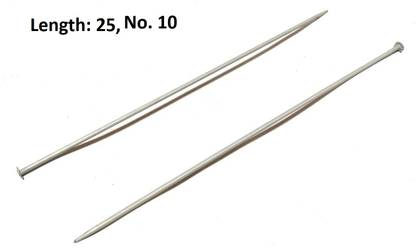 JAKEY Classic Aluminum Knitting Needle Large Size No 10, Length 25Cm Hand Sewing Needle