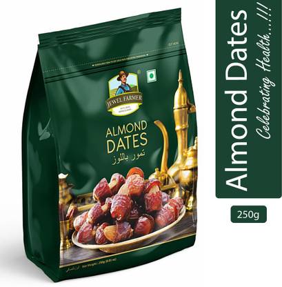 Jewel Farmer Almond Dates Rich in Protein, Fat, and Carbohydrates 100% Natural Taste Dates