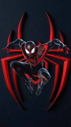 Spider Black Blue Game Hero Logo Movie Spiderman Super Super Hero Matte Finish Poster Paper Print