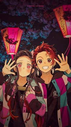 Tanjiro And Nezuko Anime Brother Family Kimetsu Kny No Sister Yaiba Matte Finish Poster Paper Print