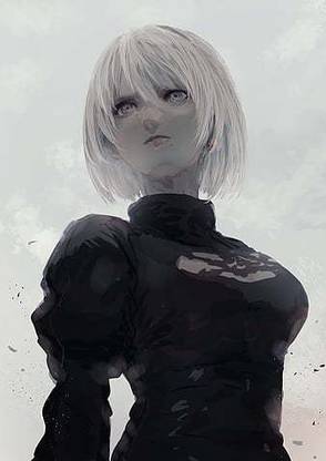 Simple Background Nier Automata 2B Nier Automata Nier Matte Finish Poster Paper Print