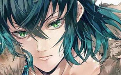 Inosuke Hashibira Portrait Demon Hunter Boy With Green Eyes Kimetsu No Yaiba Demon Slay Matte Finish Poster Paper Print