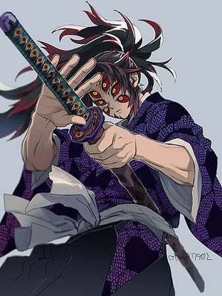 Kokushibo Demon Demon Slayer Kimetsu No Yaiba Kokushibo Muzan Sword Tanjiro Matte Finish Poster Paper Print