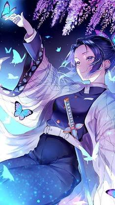 Shinobu Kocho Anime Girls Demon Slayer Kimetsu No Yaiba Kocho Shinobu Matte Finish Poster Paper Print