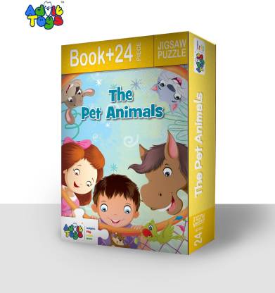 advit toys The Pet Animals (24 Piece + Fun Fact Book Inside)