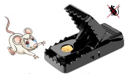 Techperiment Mouse Catcher Trap Cage with Mouse Figure for Home , Office , Outdoor Control Live Trap