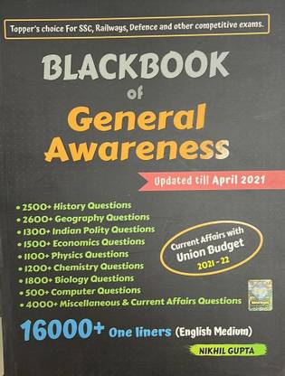 Blackbook Of General Awareness Updated