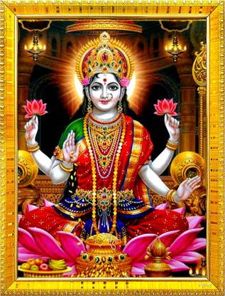 Zig Zag Goddess Maa Lakshmi Devi Religious Frame